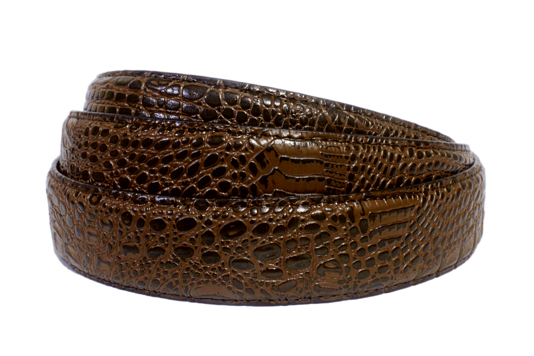 Brown Crocodile Leather Strap (L6)