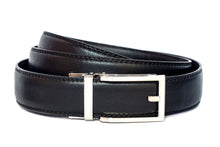 Load image into Gallery viewer, Black Leather Strap-Shiny Finish Buckle
