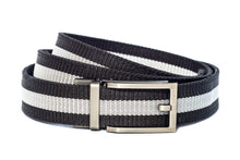 Load image into Gallery viewer, BlackWhiteCanvasStrap-PowderFinishBuckle
